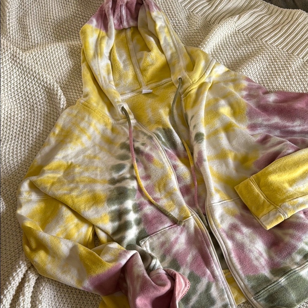 Tie-Dye Zip-Up Hoodie